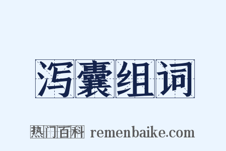 泻囊组词是什么意思的图片